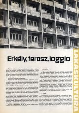 Erkély, terasz, loggia. (Dr. Lázár Lászlóné), 1968/2, 3-5