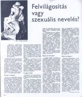 Felvilágosítás vagy szexuális nevelés? 